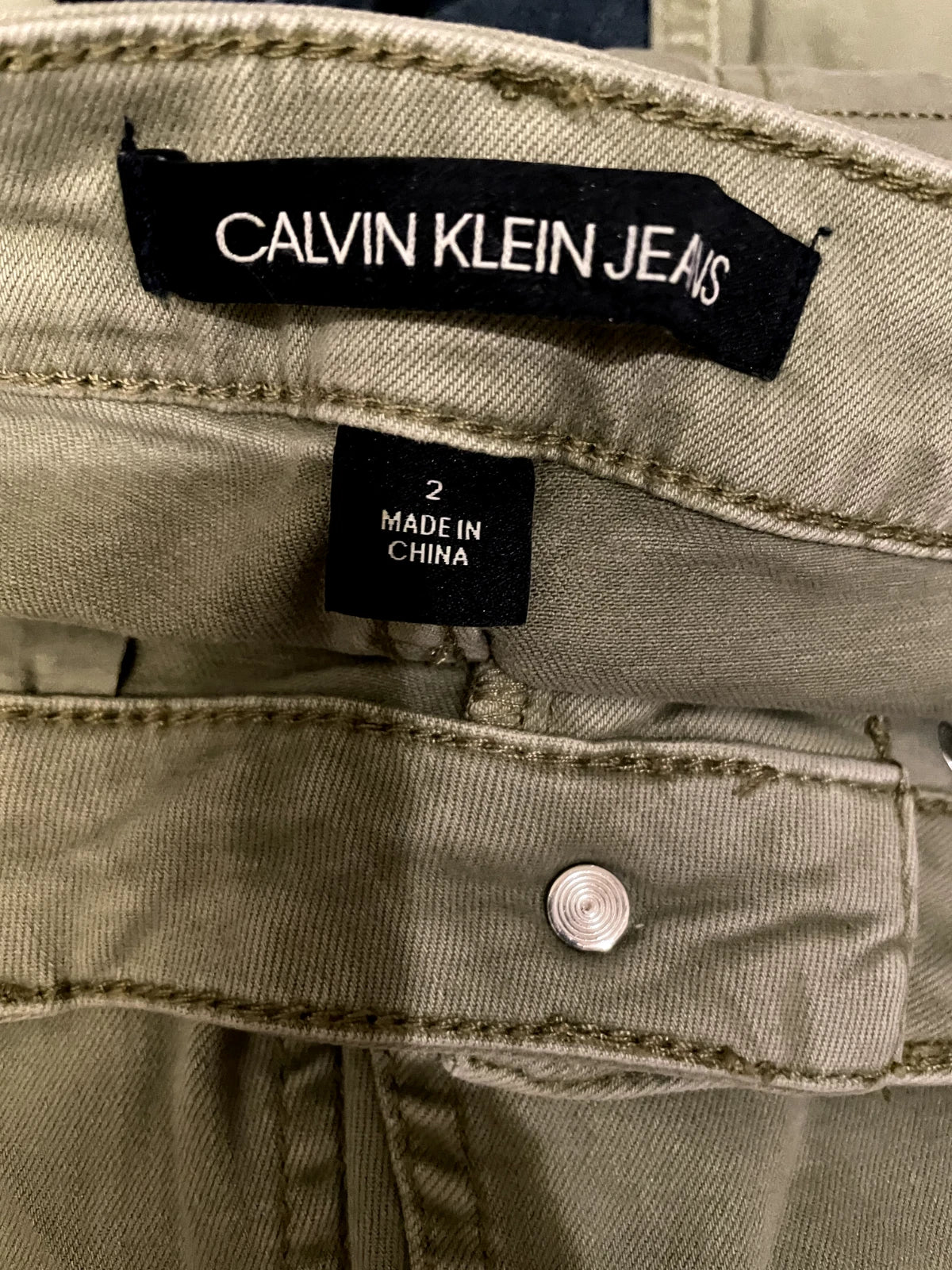 Calvin Klein Jeans Women's Contour Skinny Fit Jeans, Light Green, Size 2
