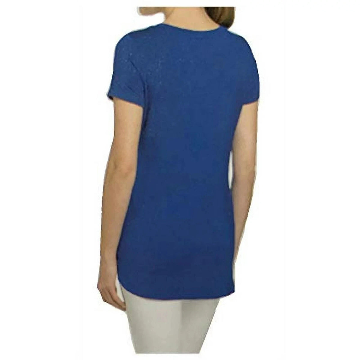 Joan Vass New York Women's Short Sleeve Tunic T-Shirt, MERIDIAN BLUE, S-2