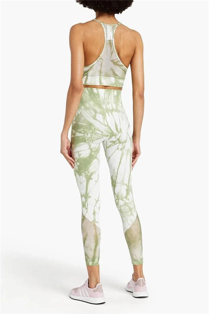 DKNY Sport Women's Tie-Dyed 7/8 Leggings, Sage green, Large-3