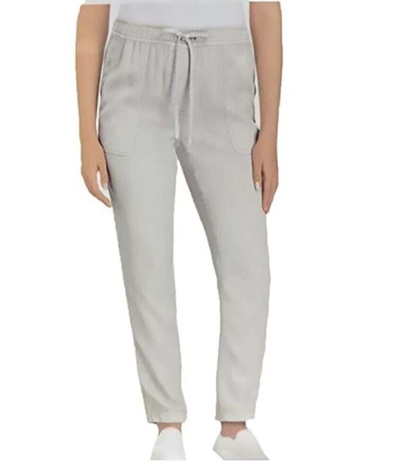 Hilary Radley Women Drawstring Tencel Pant, GREY, Small-1