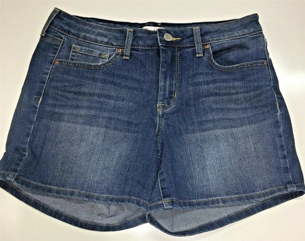 Jessica Simpson Ladies Forever Low Rise Denim Shorts, 6/28, faded blue-1