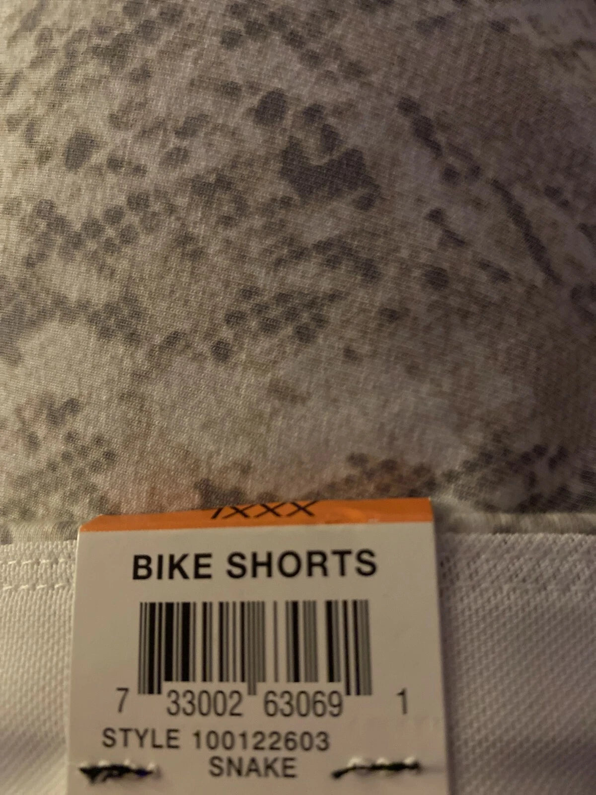 INC International Concepts Snakeskin-Print Bike Shorts, XXX-Large Light Grey-3