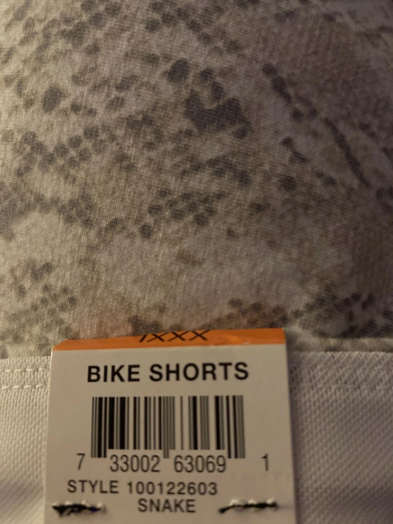 INC International Concepts Snakeskin-Print Bike Shorts, XXX-Large Light Grey-3