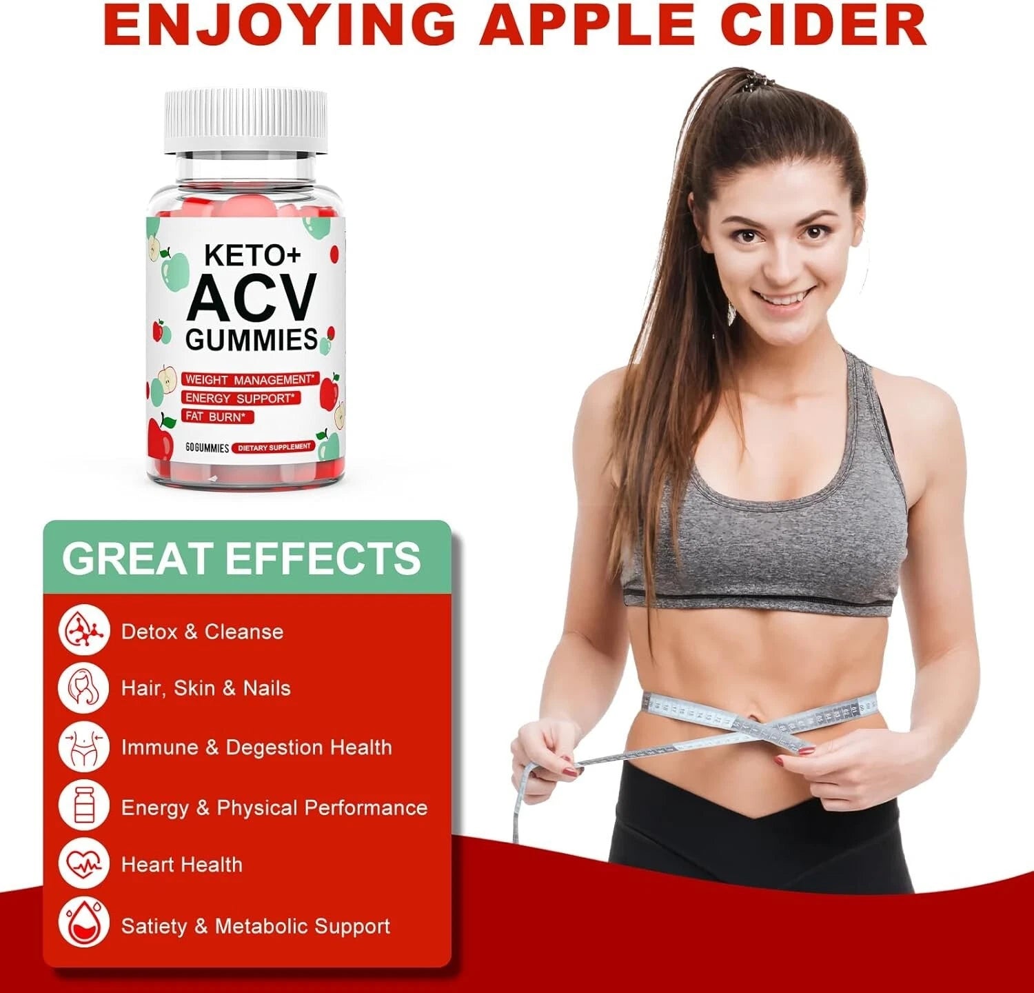 ( 2 Pack ) Keto ACV Gummies for Weight Loss, Apple Cider Vinegar for Women & Men-2