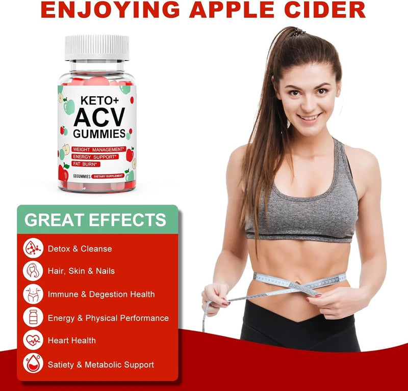 ( 2 Pack ) Keto ACV Gummies for Weight Loss, Apple Cider Vinegar for Women & Men-2