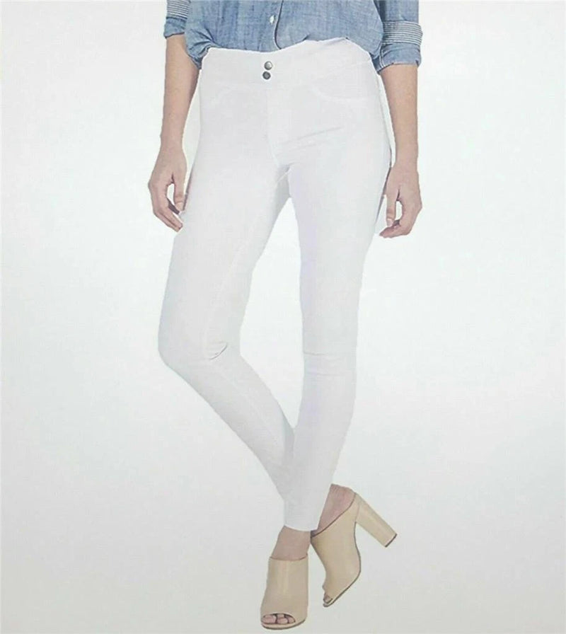 Hue Women's Classic Smooth Denim Skimmer, White, S-1