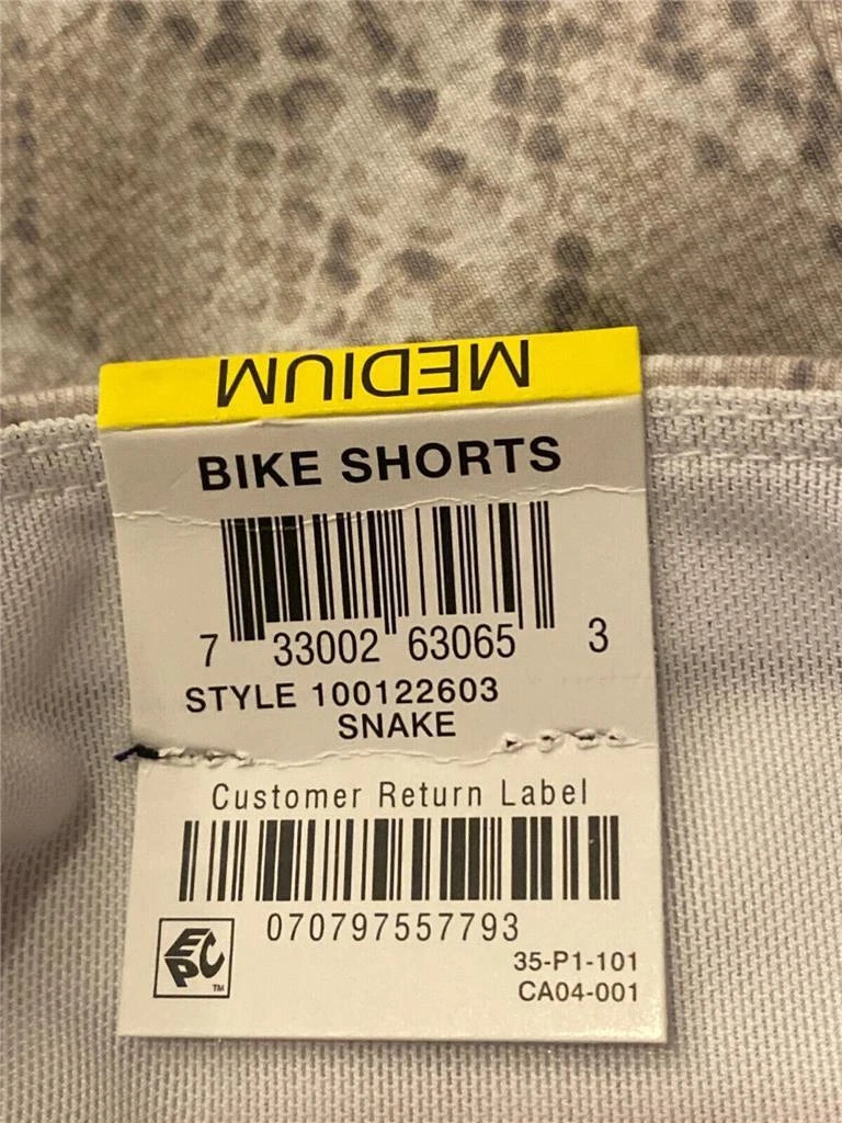 INC International Concepts Snakeskin-Print Bike Shorts, Light Grey SNAKE, Medium-3