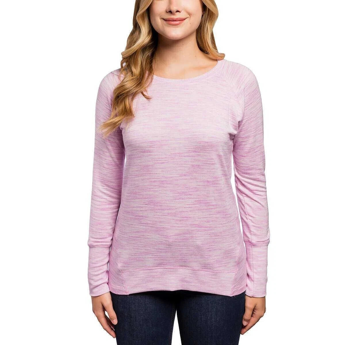 Champion Ladies' Long Sleeve Tee, PURPLE PEACOCK, S-1