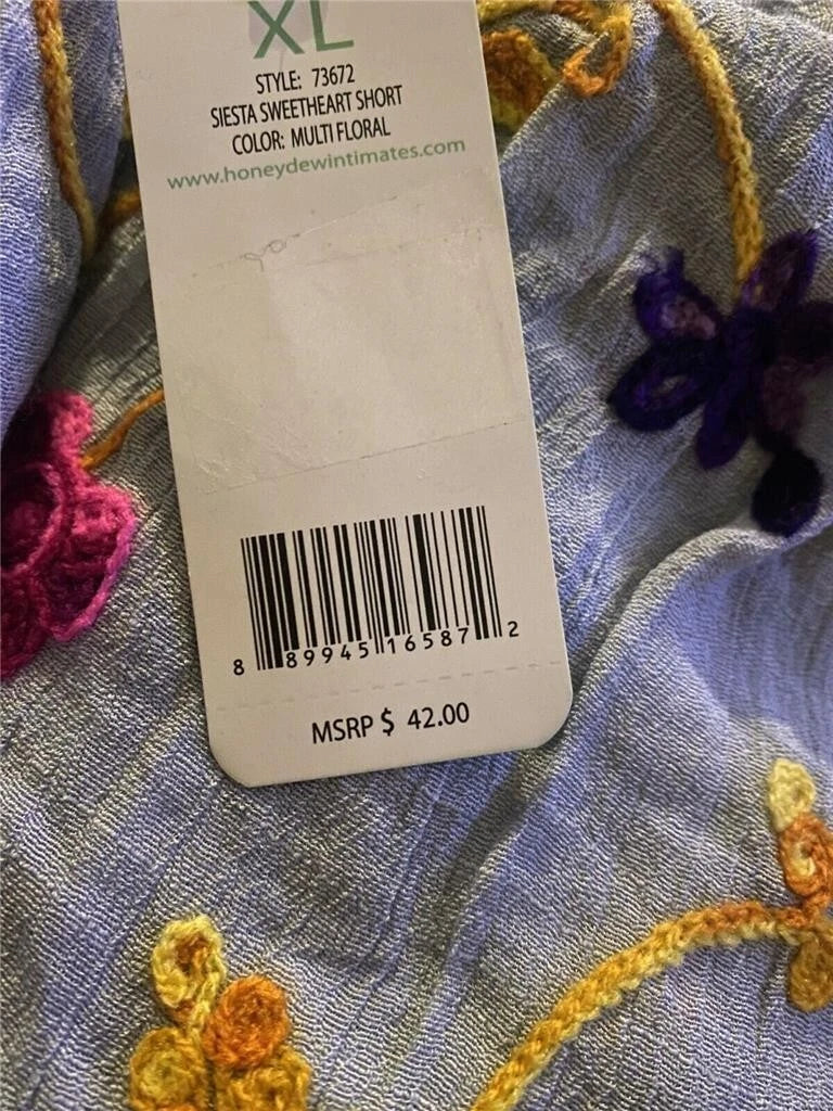 Honeydew Intimates Women's Siesta Sweetheart Embroidered Shorts MULTI FLORAL XL-4