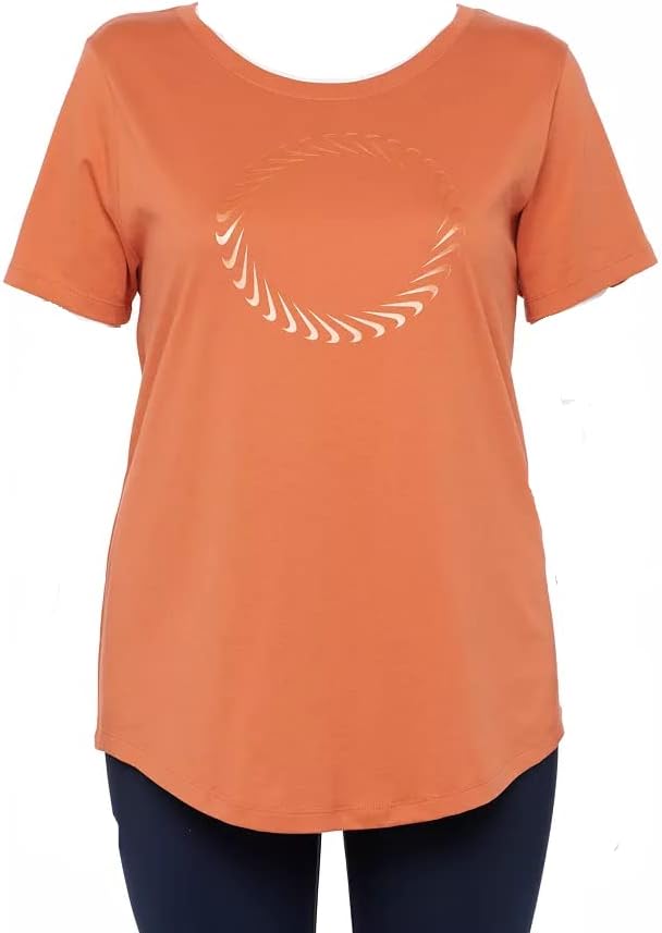 Nike Women's Sportswear Icon Clash Graphic Tee, RUST, 1X