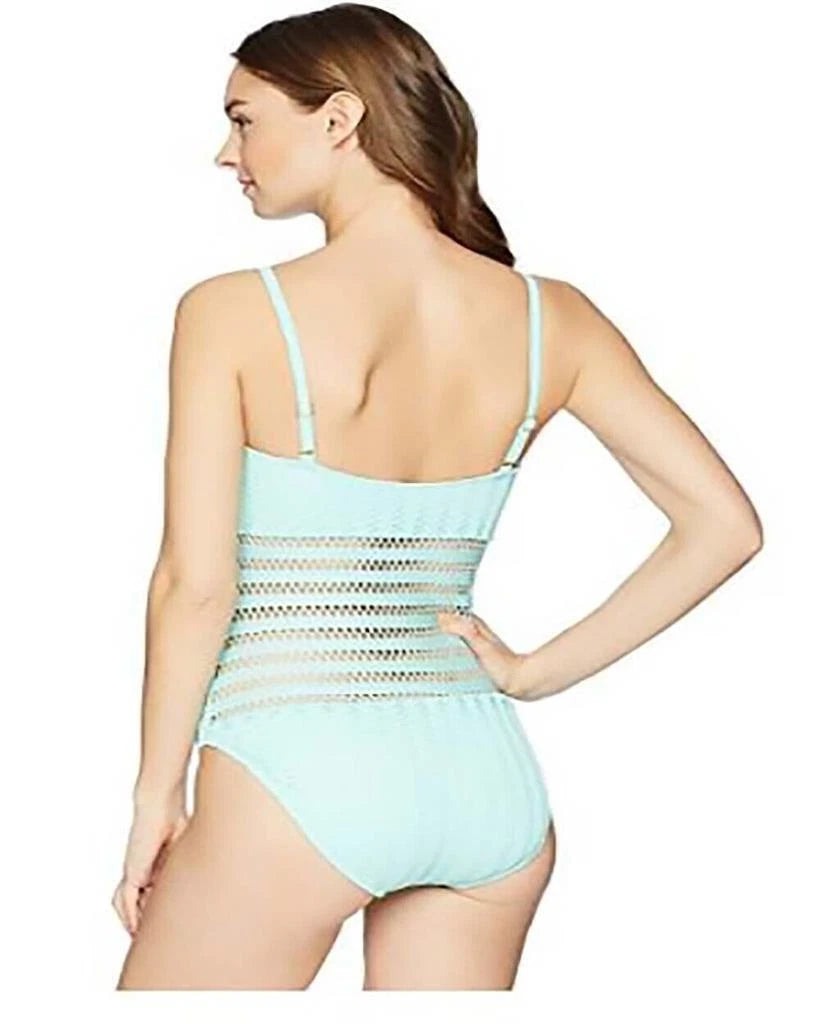 Kenneth Cole New York Women's Bandeau One Piece Swimsuit, AQUA, M