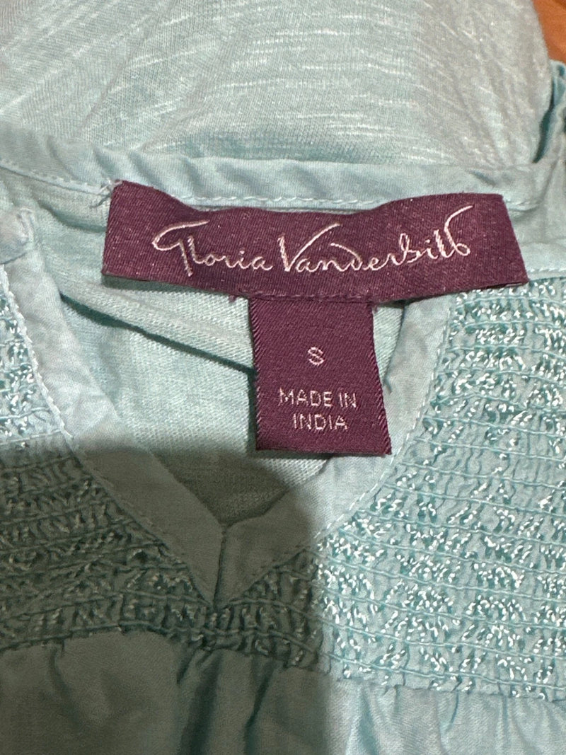 Gloria Vanderbilt Women Daphne Ladies' Woven Blouses, Aqua Blue, Small-2