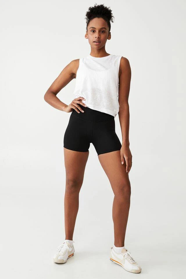 Cotton On Ladies Highwaisted Shortie Short, CORE BLACK, L