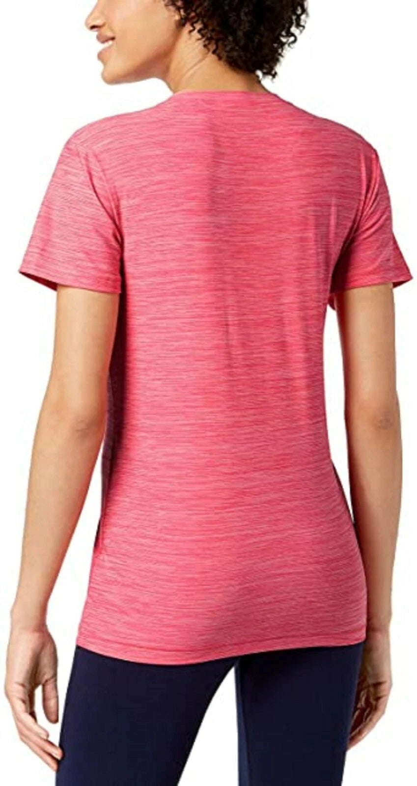 adidas Women's Ultimate Short Sleeve V-Neck Tee, PINK, M