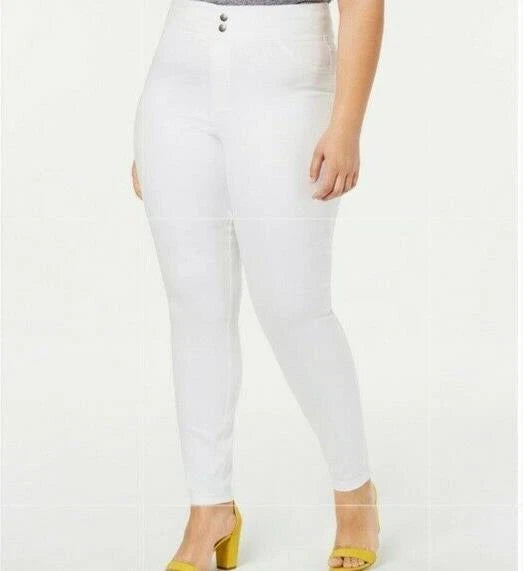 HUE Classic Stretch Denim Leggings Size XXX-Large, White