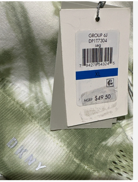 DKNY SPORT Women's Tie-Dyed Mesh-Back Sports Bra, OLIVE, XL-3