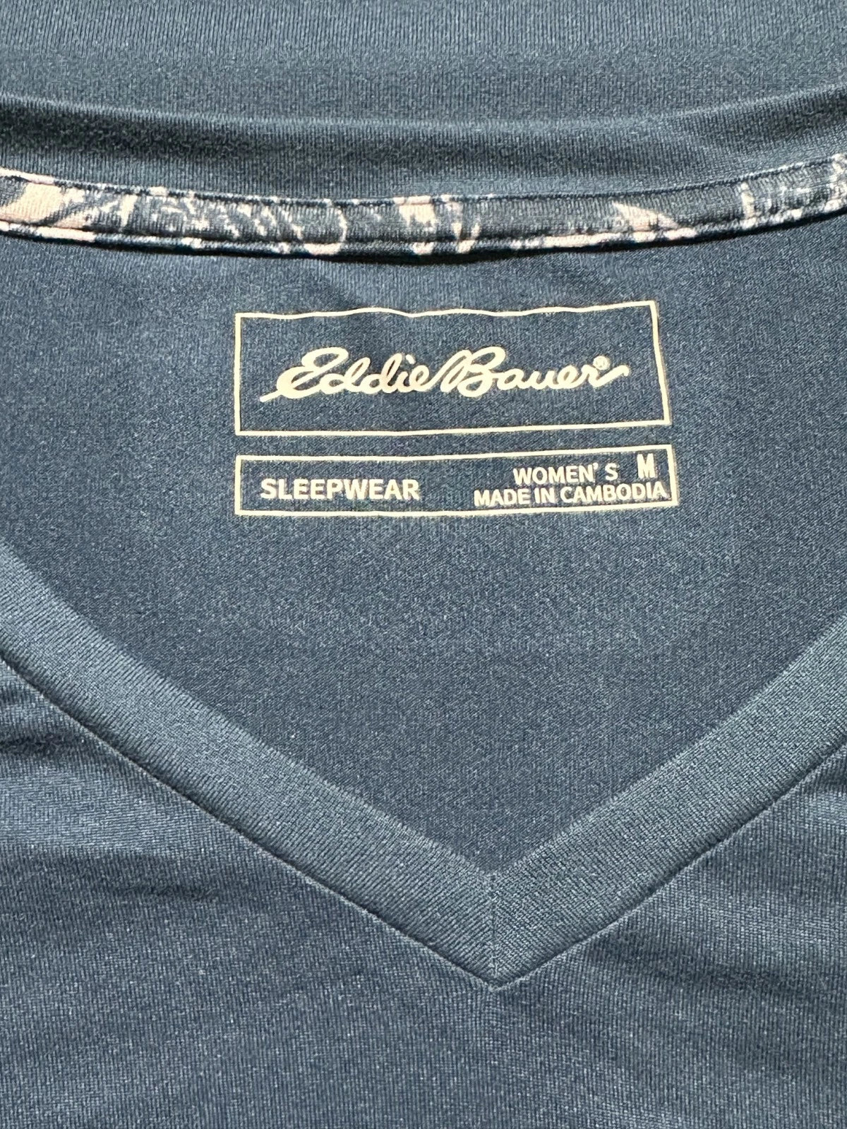 Eddie Bauer Women's Ladies' 1 Piece Pajama Top, BLUE, M