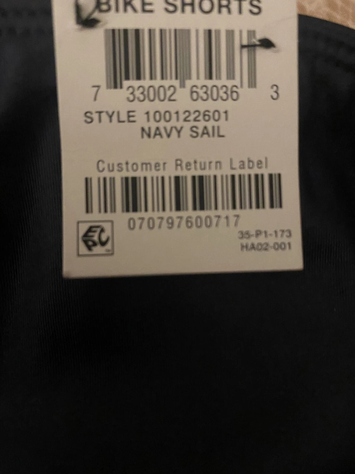 INC International Concepts Shiny Compression Bike Short, NAVY SAIL, S