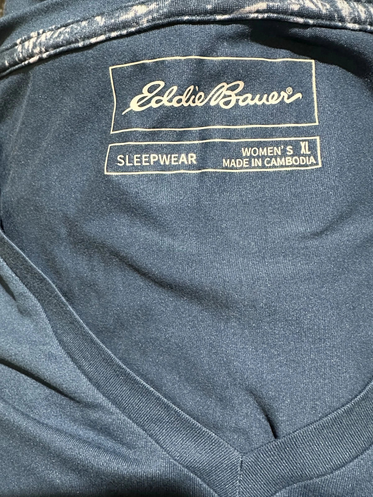 Eddie Bauer Women's Ladies' 1 Piece Pajama Top, BLUE, XL