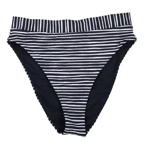Hurley Women's Reversible Moderate High Waist Bottom, BKWH, L-1