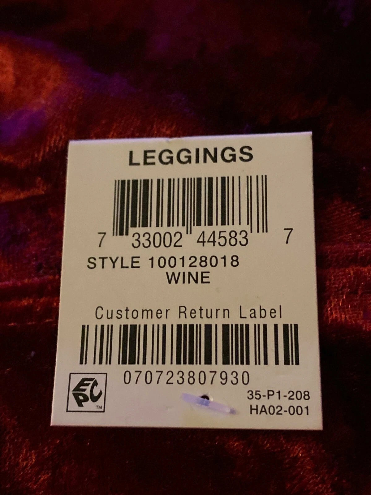 INC International Concepts Women's Crushed Velvet Leggings, WINE, 3XL