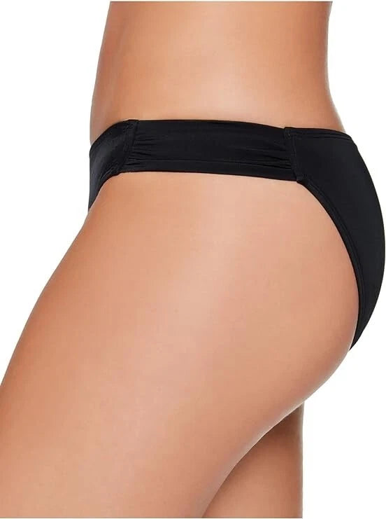 Salt + Cove Juniors' Solid Side-Tab Hipster Bikini Bottoms Black XS-4