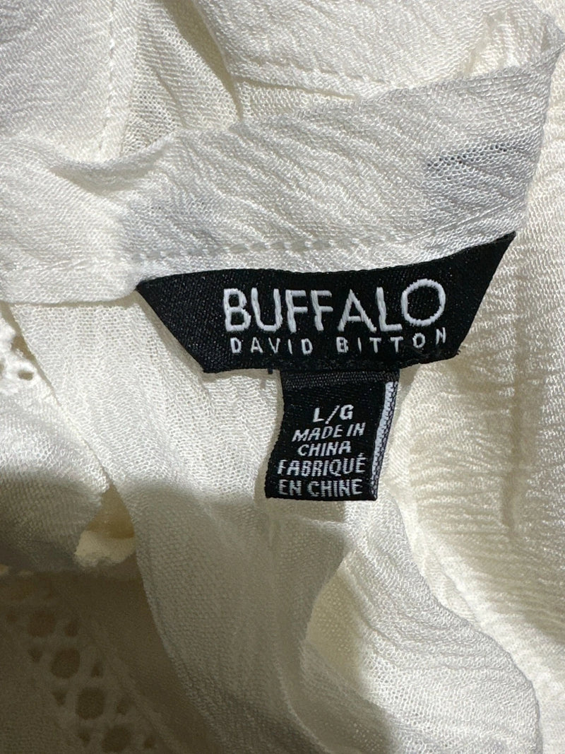 BUFFALO Ladies' V-Neck Top, WHITE, L-3