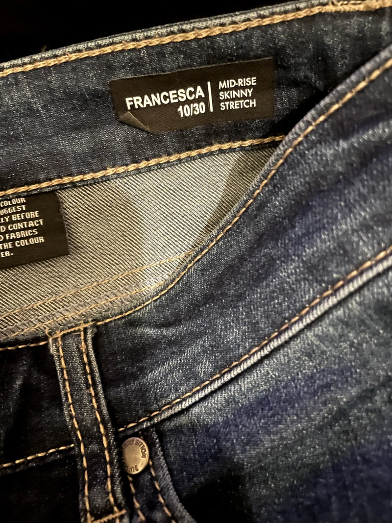 BUFFALO DAVID BITTON Womens "Francesca" Skinny Stretch Jean, BLUE, 10/30-2