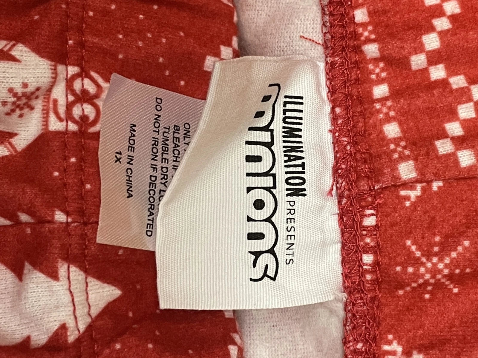Munki Munki Matching Women's Holiday Minions Family Pajama Pant, RED, 1X