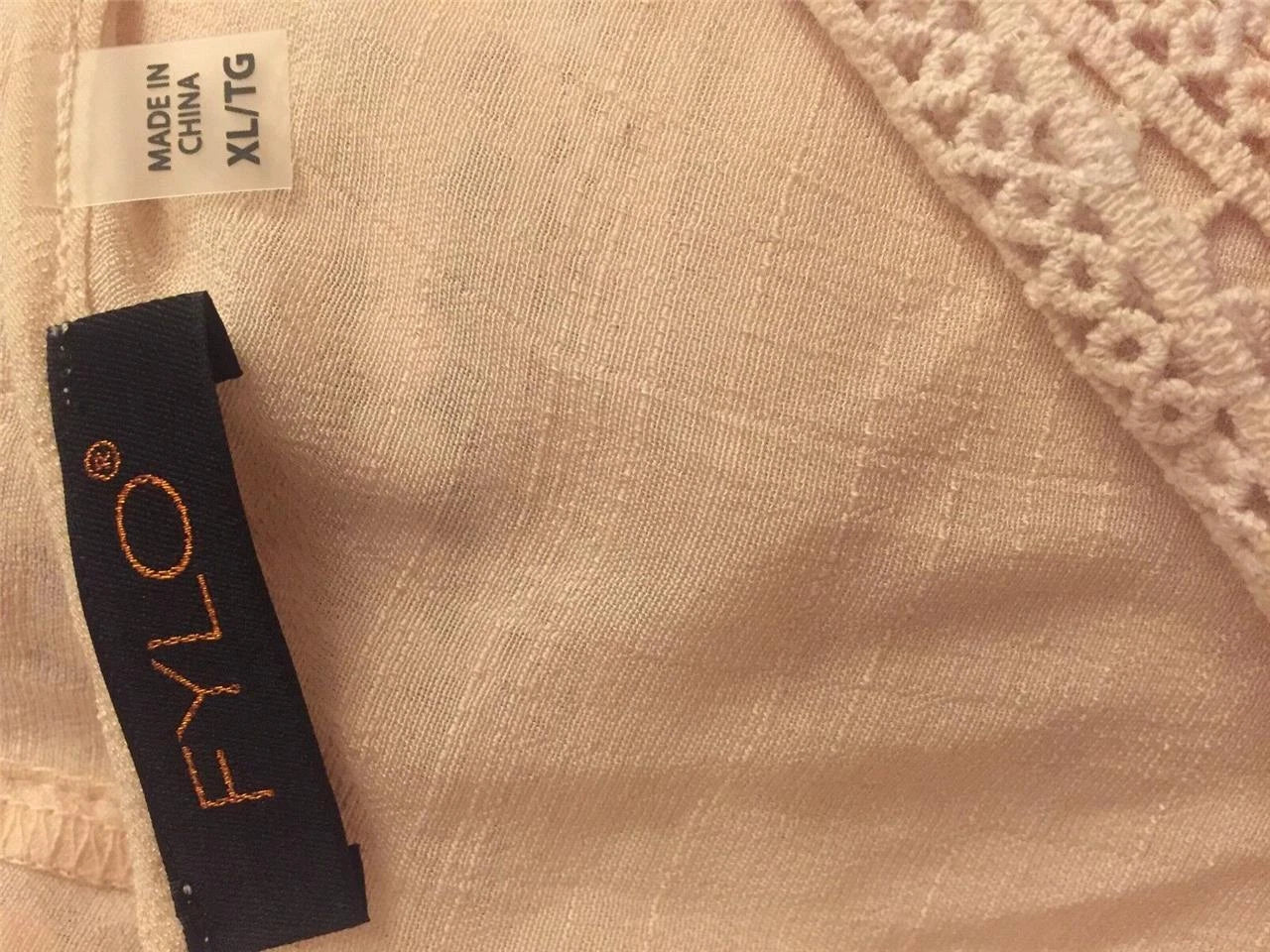 Fylo Women's Fashion Blouse (Size XL, Color Blush)