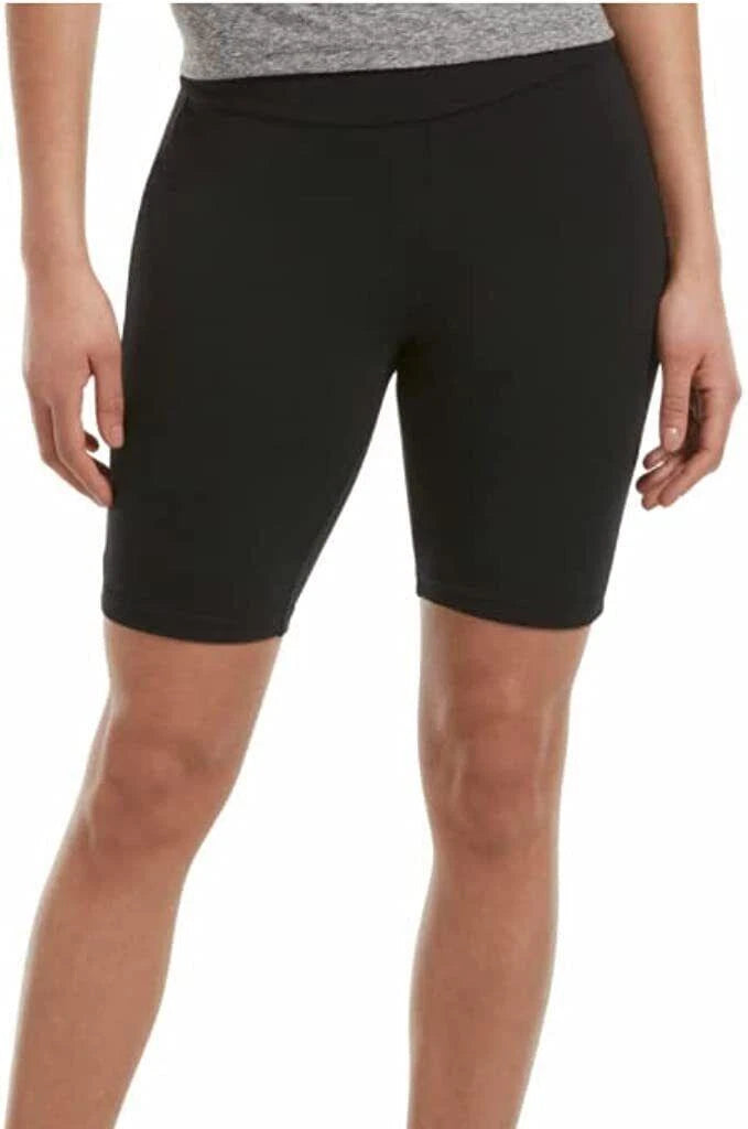 Hue Essentials High-Rise Bike Shorts, BLACK, XS-1
