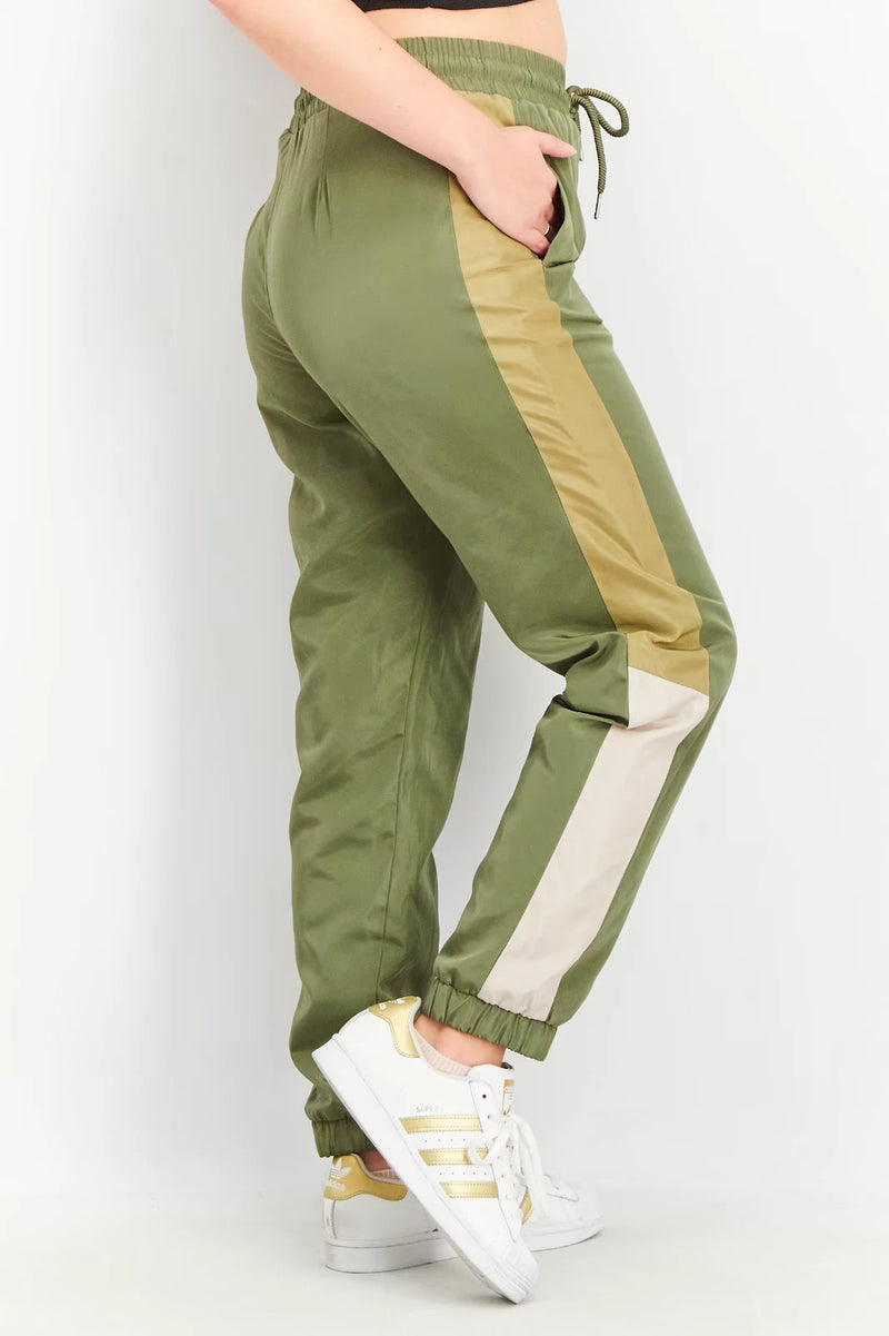 Calvin Klein Performance Calvin Logo Colorblock Smocked Waistband Jogger Small-1