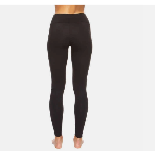 Felina Ladies 2-Pack Wide Waistband Light Weight Super Soft Leggings, BLACK, S
