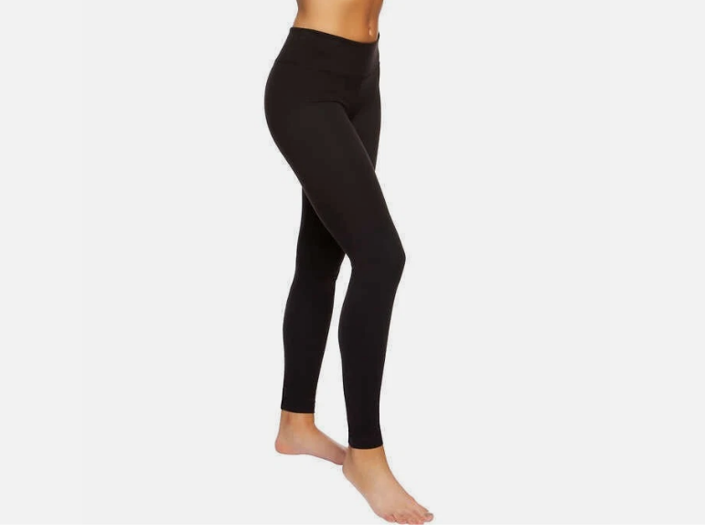 Felina Ladies 2-Pack Wide Waistband Light Weight Super Soft Leggings, BLACK, S