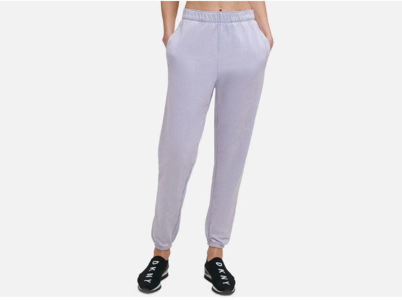 DKNY Womens Cotton Jogger Pants, PALE BLUE, S