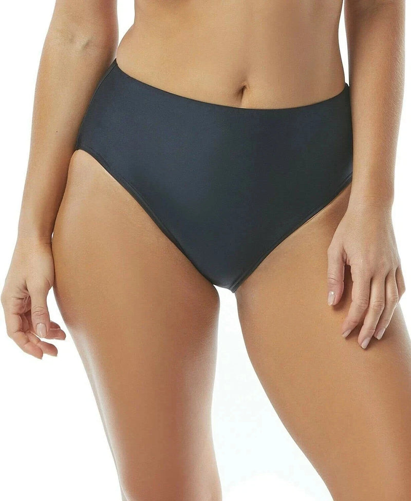 Contours by Coco Reef Women's Onyx High Waist Bottom, BLACK, M-1