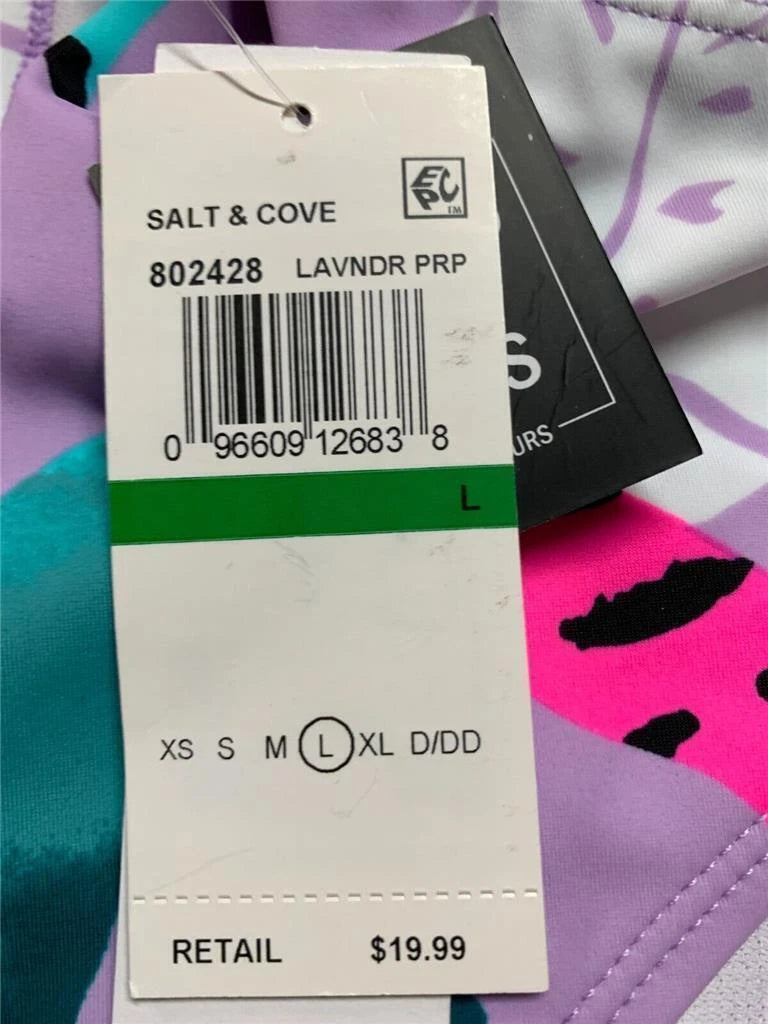 SALT + COVE Women's Stretch Cinched-Back Lined Hipster Swimsuit Bottom L-3