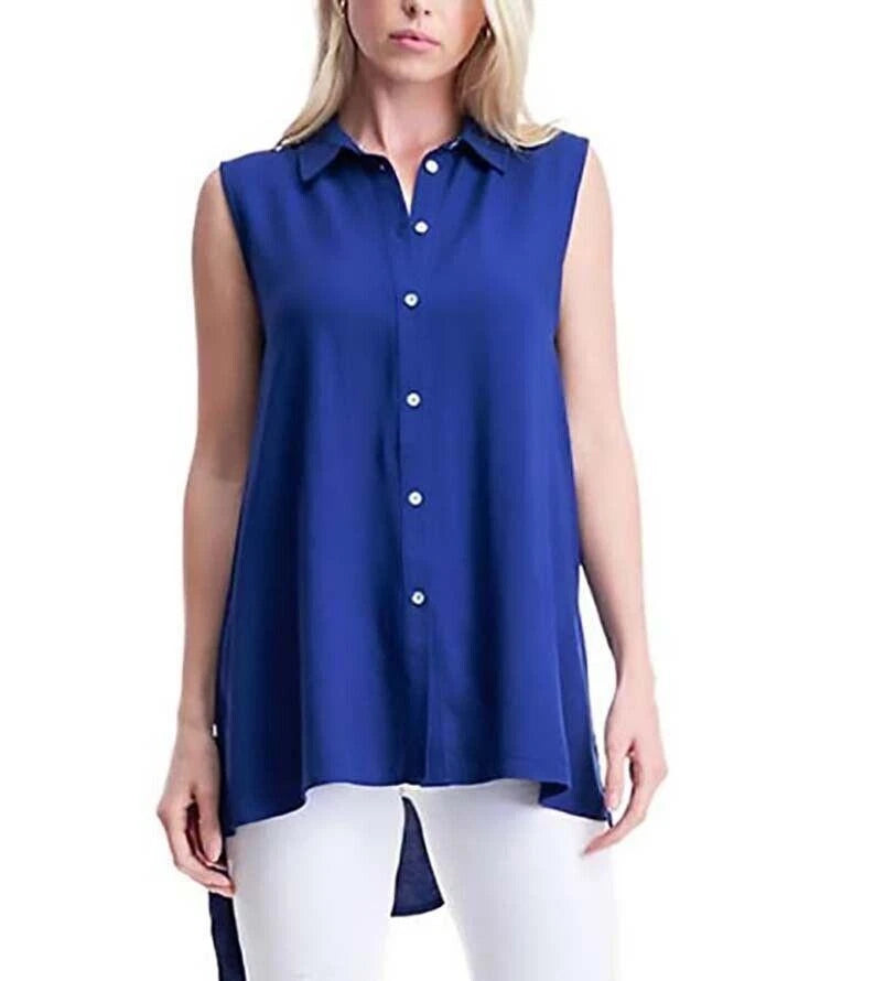 Fever Ladies' Sleeveless Blouse (Blue, XS)-1