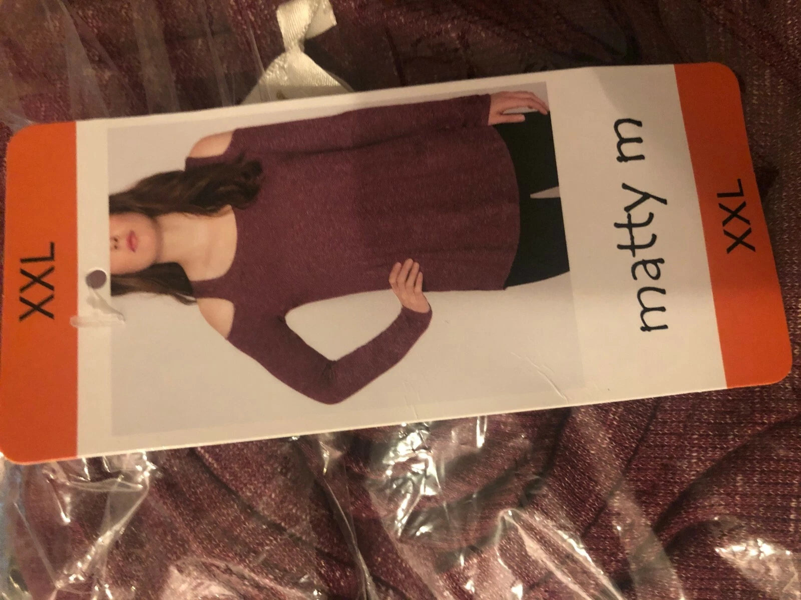 Matty M Ladies Cold Shoulder Top, RASPBERRY, XXL