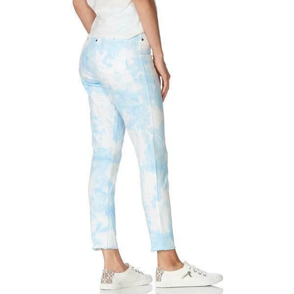 HUE Women's Denim High Waist Skimmer Leggings, BLUE SKY, M