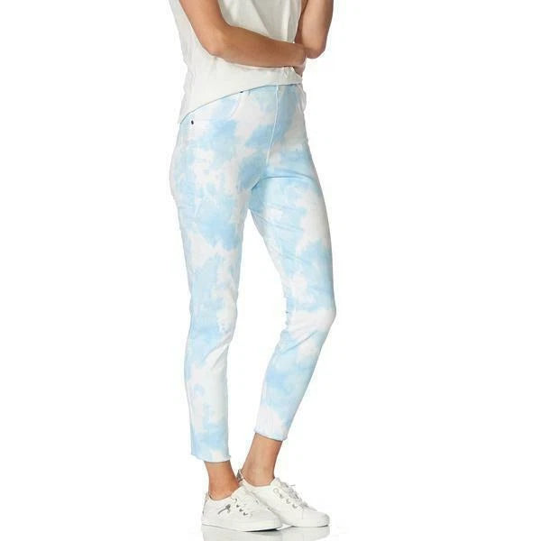 HUE Women's Denim High Waist Skimmer Leggings, BLUE SKY, M
