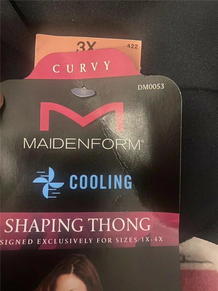 Maidenform Women's Tame Your Tummy Tailored Thong, Black, Sz 3X-4