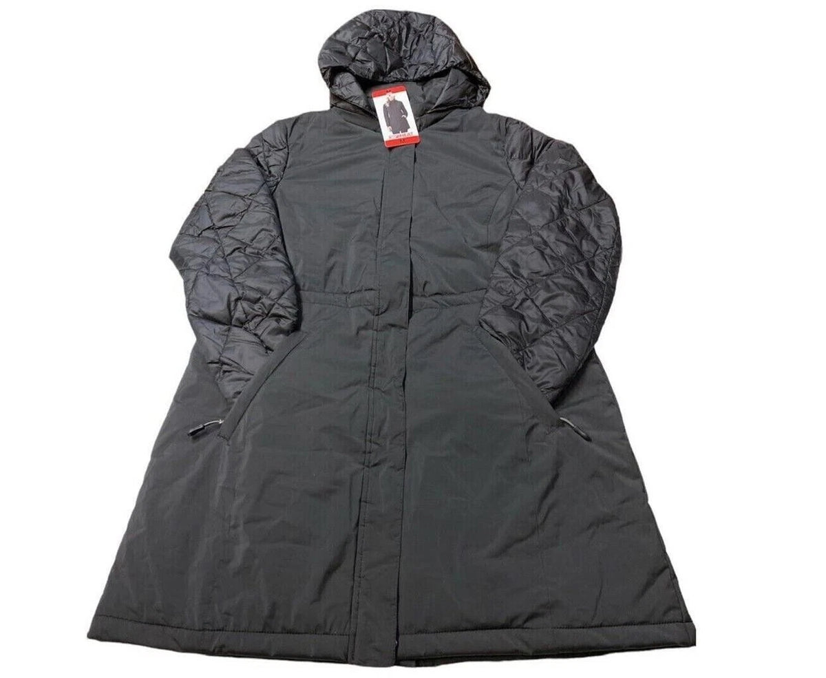 32 DEGREES Heat Women's Puffer Hoodie Jacket, BLACK, Medium-2
