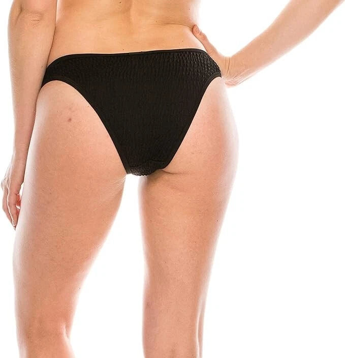 KENDALL + KYLIE Henley Bikini Bottom (X-Small) Black-3
