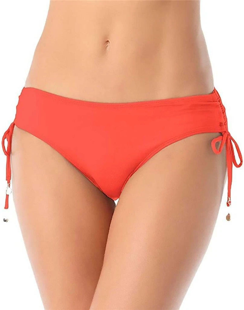 Anne Cole Womens Alex Hipster Side Tie Swim Bottom Separates Orange XS-1