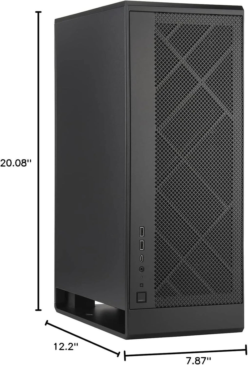 SilverStone ALTA G1M, Black, Micro-ATX Tower with Stack Effect Design, 180mm Fan-3
