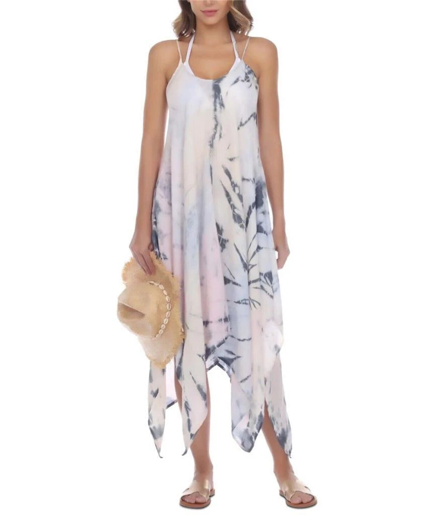 Raviya Tie-Dye Maxi Cover-Up Dress Swimsuit, MULTI COLOR, S-1