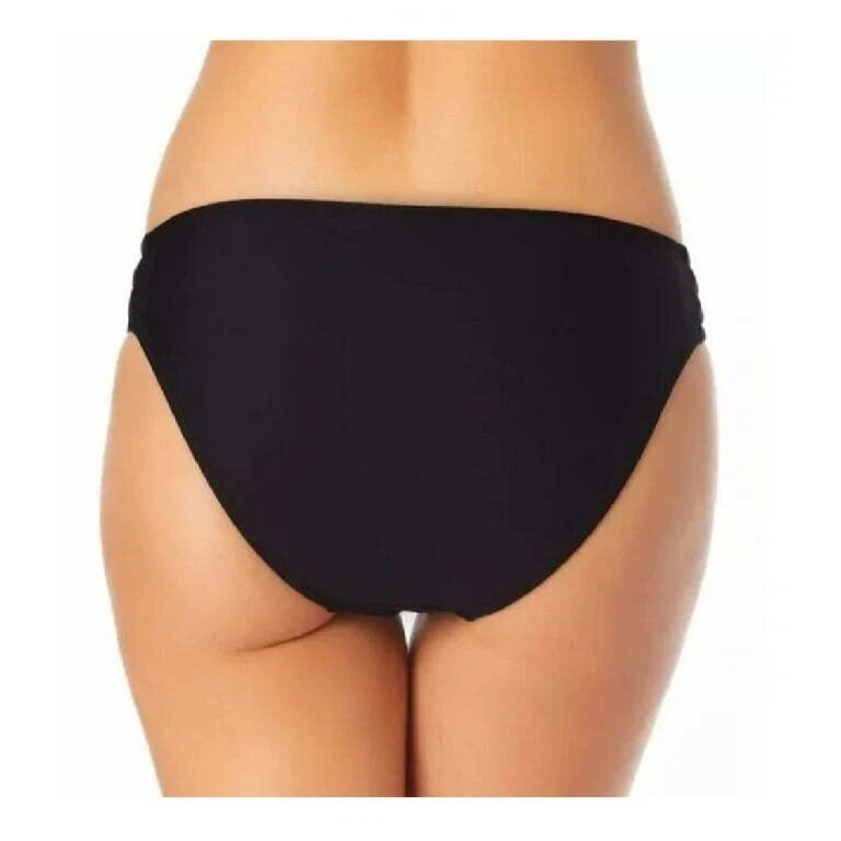 CALIFORNIA WAVES Women's Stretch Bikini Strappy Hipster Swimsuit Bottom BLACK XL-3