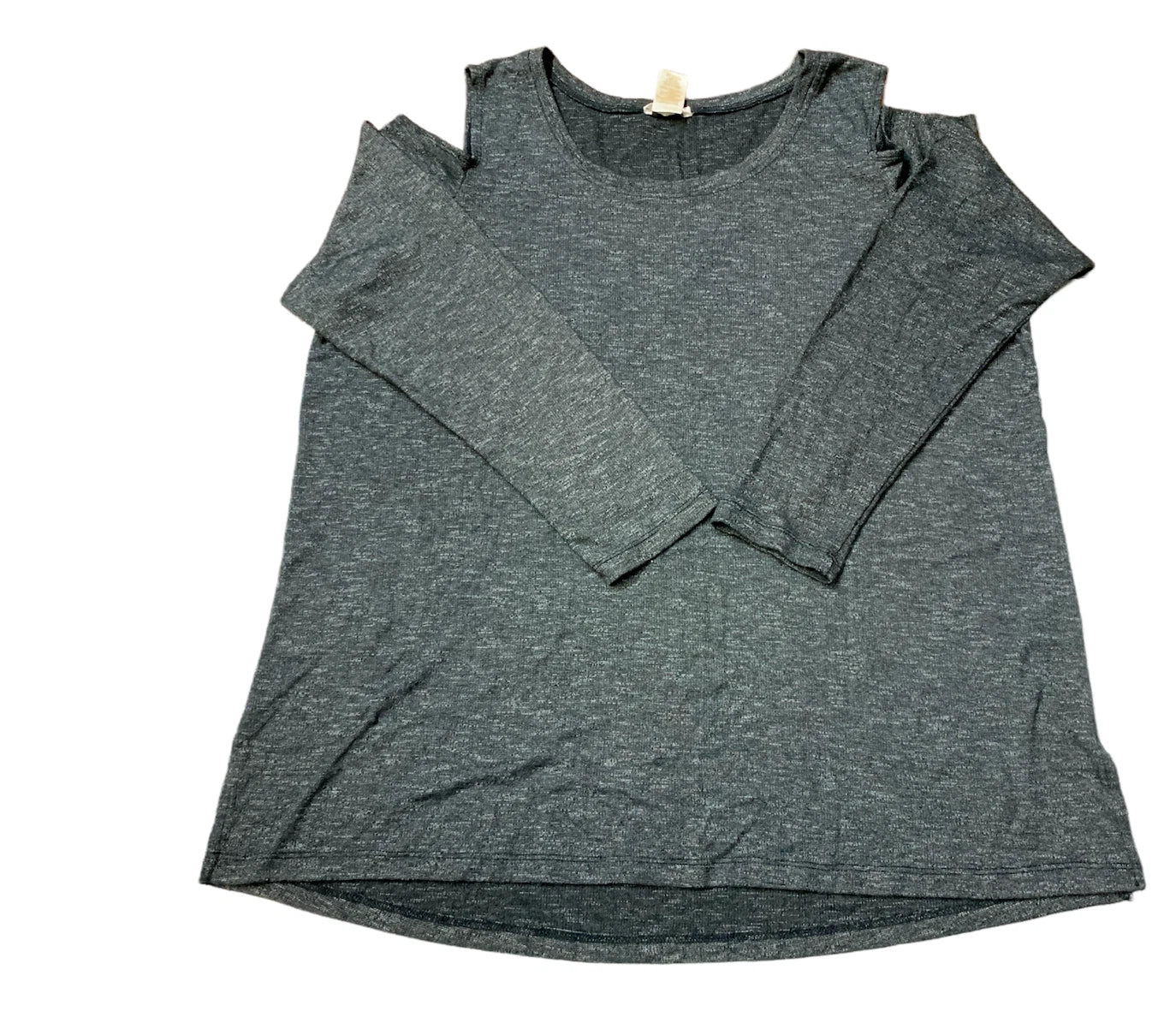 Matty M Ladies Cold Shoulder Top - Charcoal - XXL