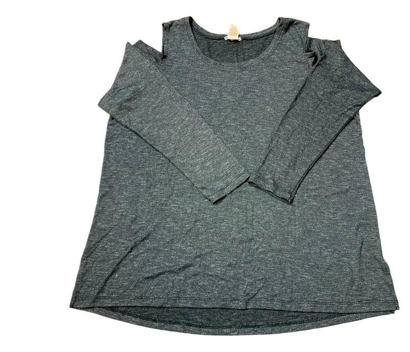 Matty M Ladies Cold Shoulder Top - Charcoal - XXL-1